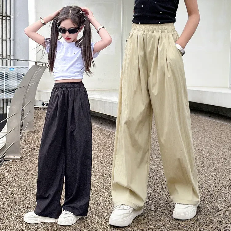 女童夏装薄款裤子中大童时尚显瘦山本裤儿童新款百搭洋气阔腿裤潮