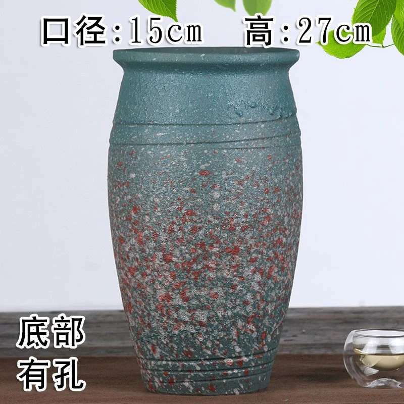 粗陶多肉花盆老桩植物法师悬崖式陶瓷陶罐室内户外透气高筒盆