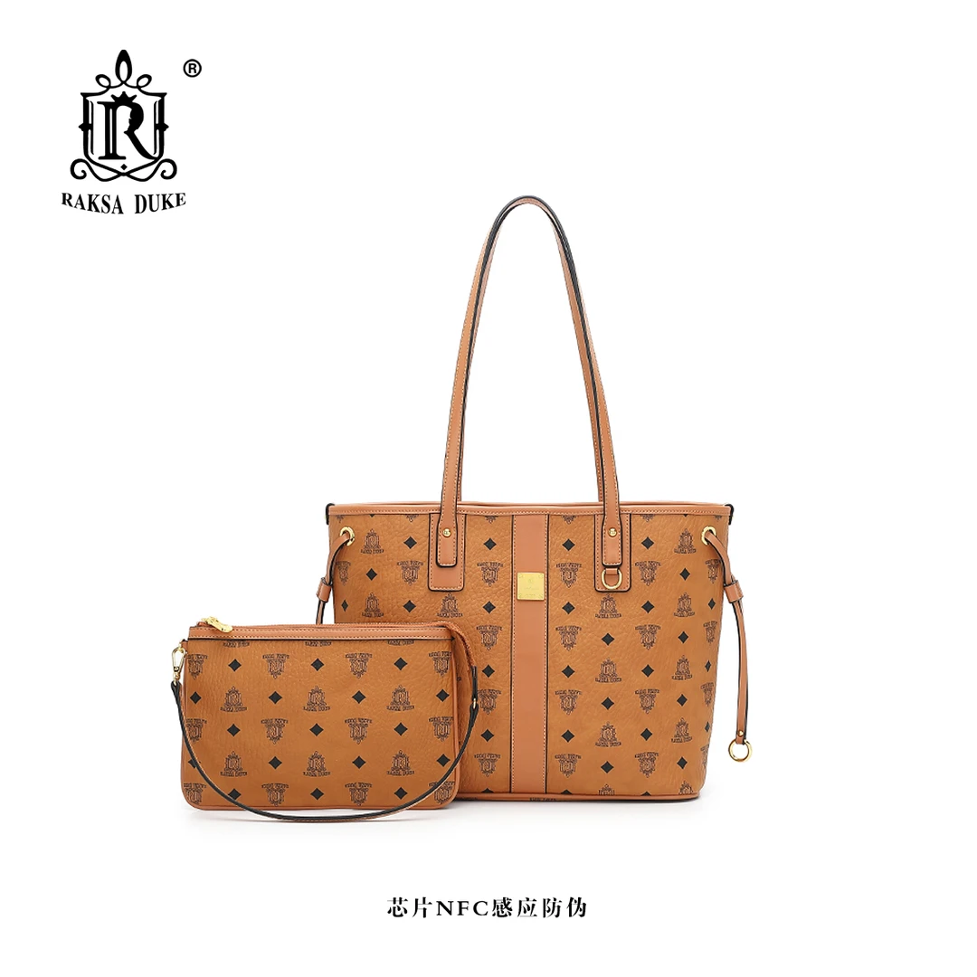 R RAKSA DUKE/罗萨公爵经典印花单肩子母包时尚百搭赠小包R0899