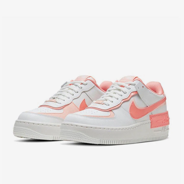 NIKE AF1 SHADOW 女子低帮软底粉橘子空军一号休闲板鞋CJ1641-101