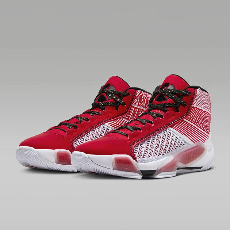 NIKE AIR JORDAN XXXVIII PF男子中帮红白AJ38篮球鞋DZ3355-100