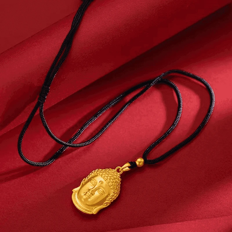 实心佛头流行佛头项链吊坠轻奢