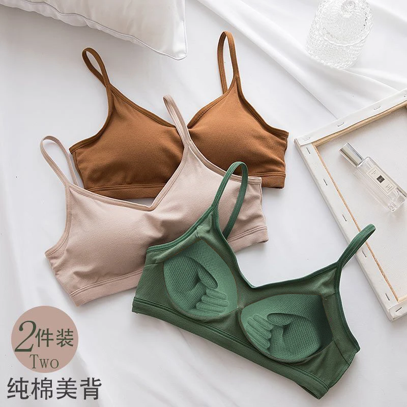 春夏款抹胸内衣女运动胸罩文胸美背二合一无钢圈无痕外穿裹胸背心