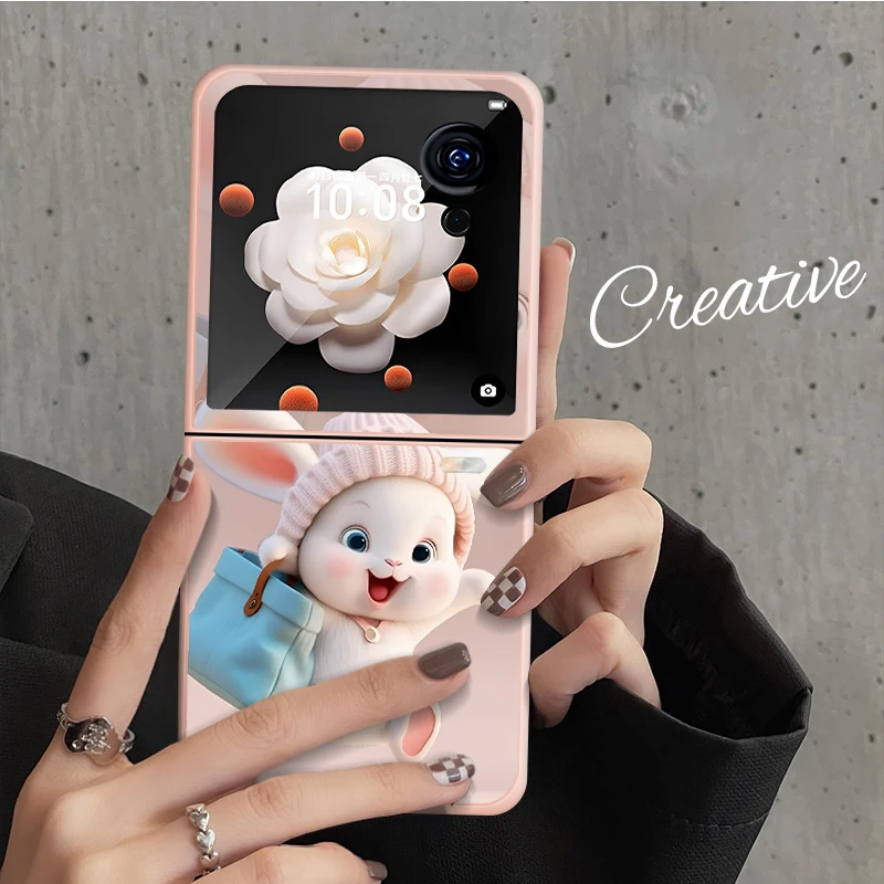 荣耀magicVFlip手机壳女新款萌兔子时尚款折叠屏全包防摔保护套