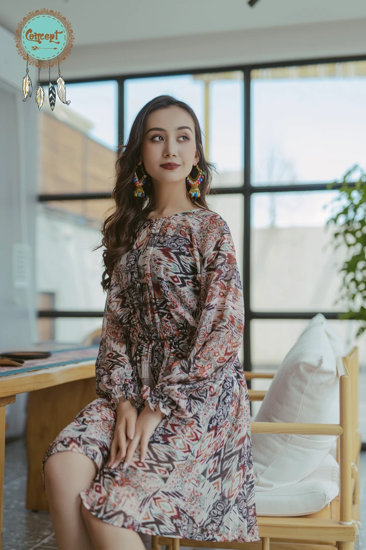 Concept图腾连衣裙（2色）