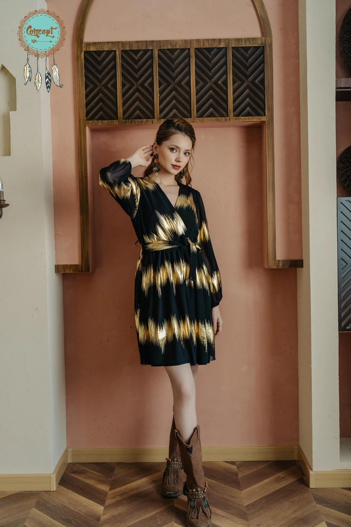 Concept限量款图腾连衣裙