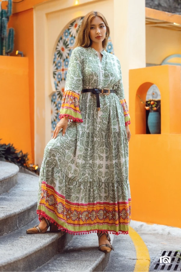 Concept限量款图腾连衣裙2色