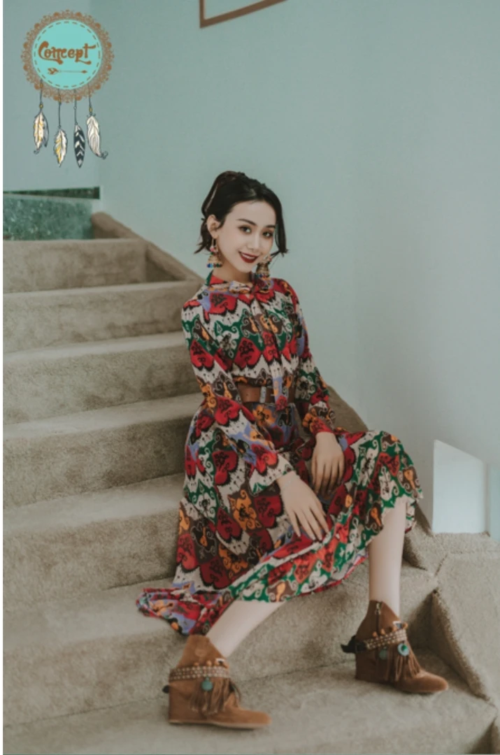 Concept图腾连衣裙