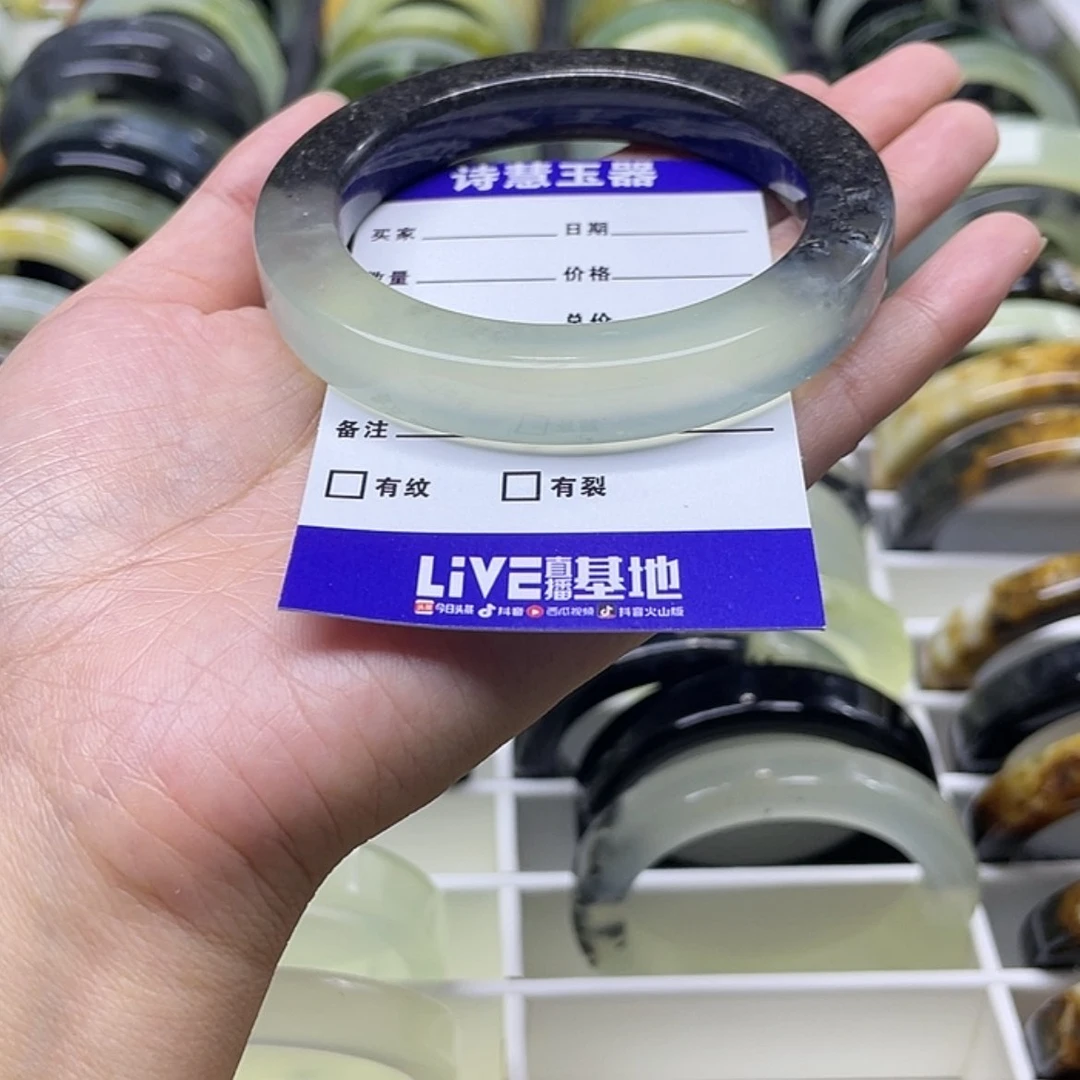 【闪购商品】蛇纹石玉手镯合金不*