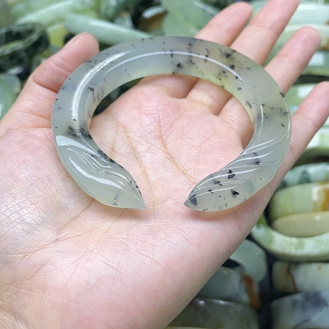 【闪购商品】蛇纹石玉手镯合金?****?