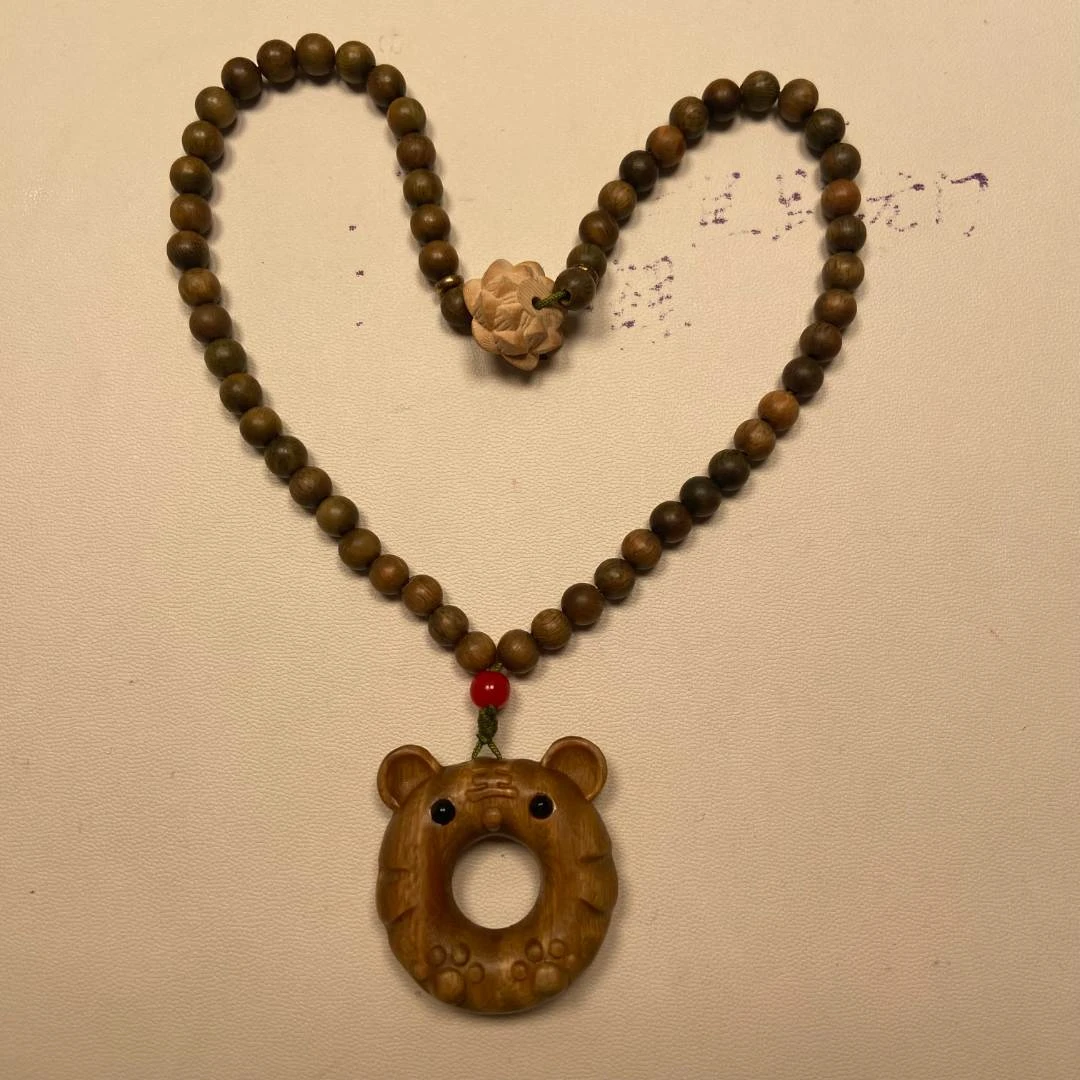 绿檀木竹节把把壶步步高升手把件古法工艺设计镂空香囊壶汽车挂饰