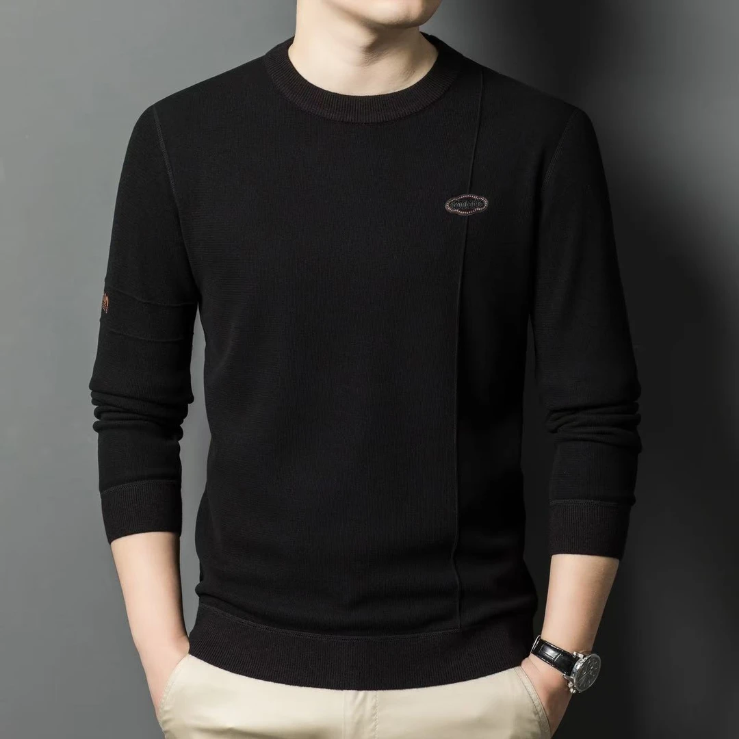 乔马尼春秋款男士中领毛衣时尚休闲百搭保暖圆领长袖1987