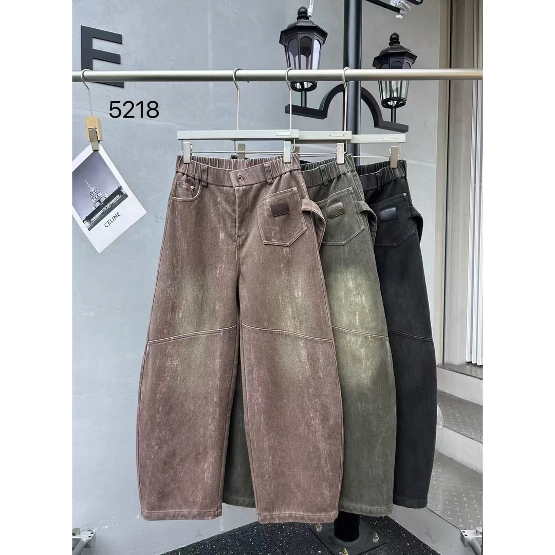 【5218】宽松休闲结构弯刀潮流牛仔裤5218*YLZ