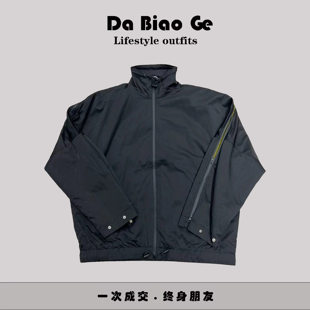 【B2356】立领净版通肩隐藏式拉链夹克外套*88 B2356