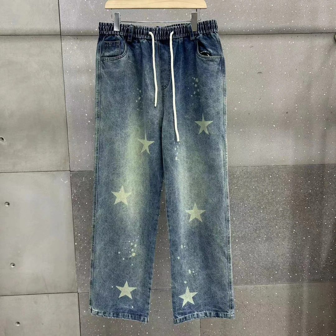 【768】百搭宽松休闲直筒牛仔裤*88 0009