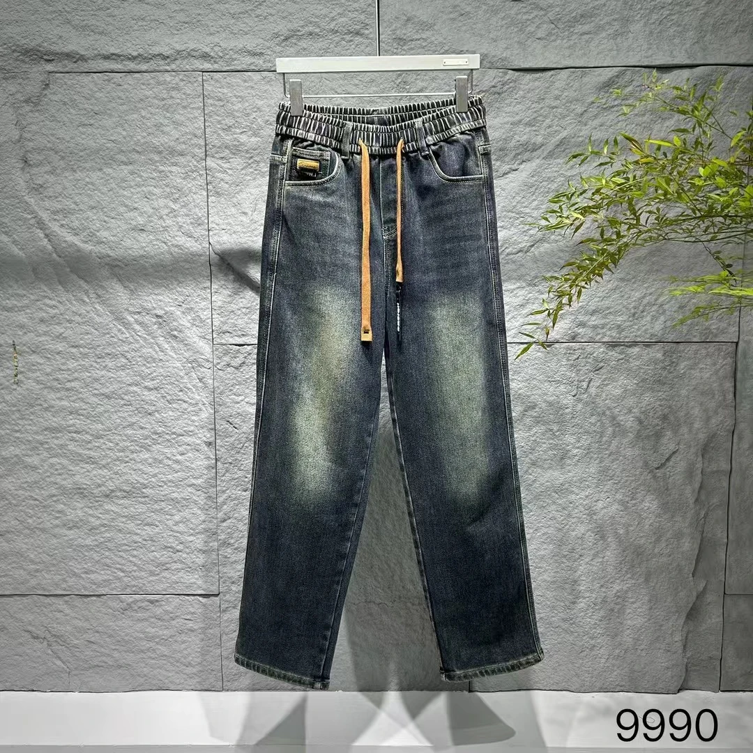 【9990】秋冬新款情侣宽松长款设计师休闲裤牛仔裤*88 K9990