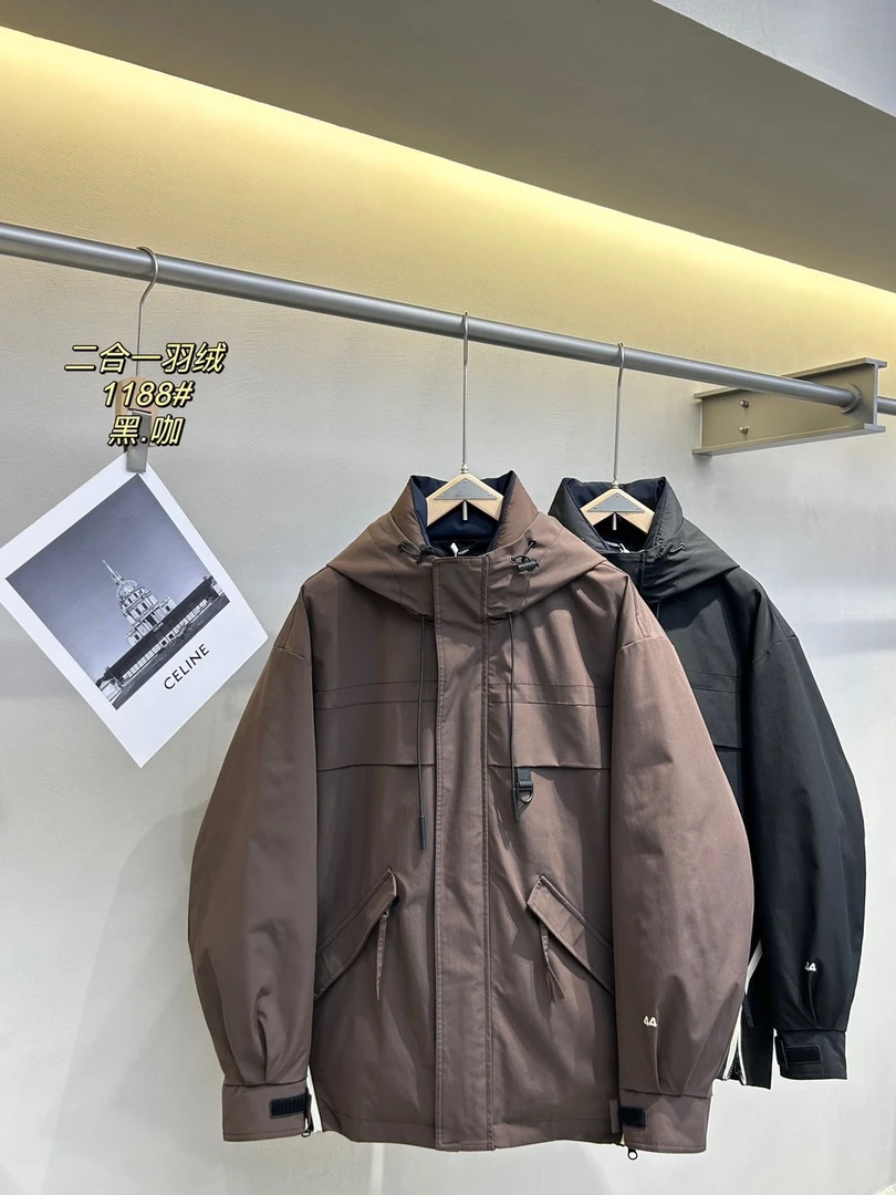 【JSPC*PK1188】冬季新款三合一百搭情侣款简约加厚羽服外套1188*1