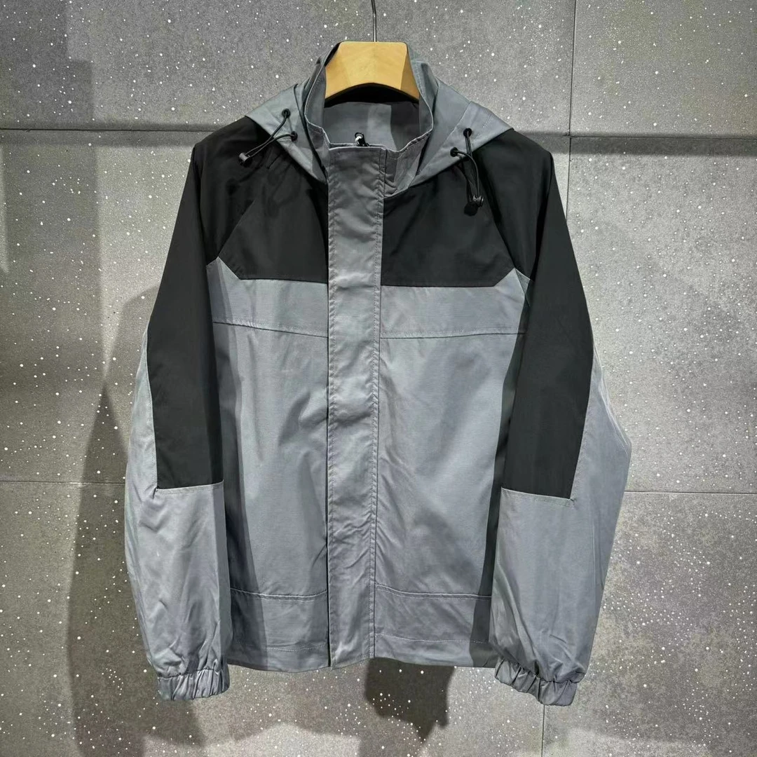 【836】结构系列拼接撞色连帽户外夹克拼色休闲男外套836*88