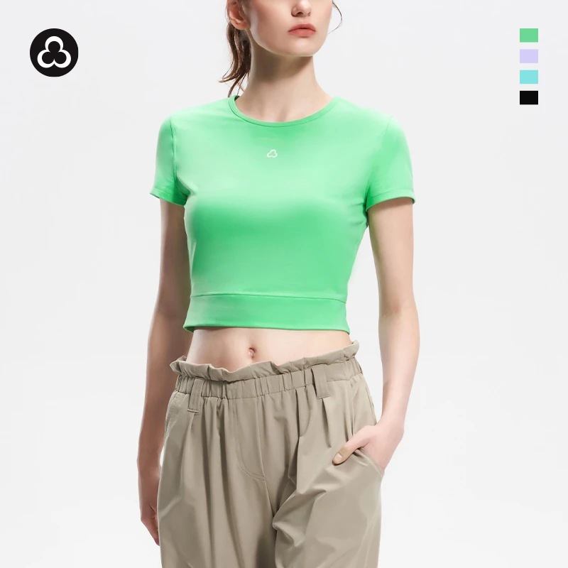 【旗舰店】TITIKA圆领基础修身短款短袖T恤Basic21076