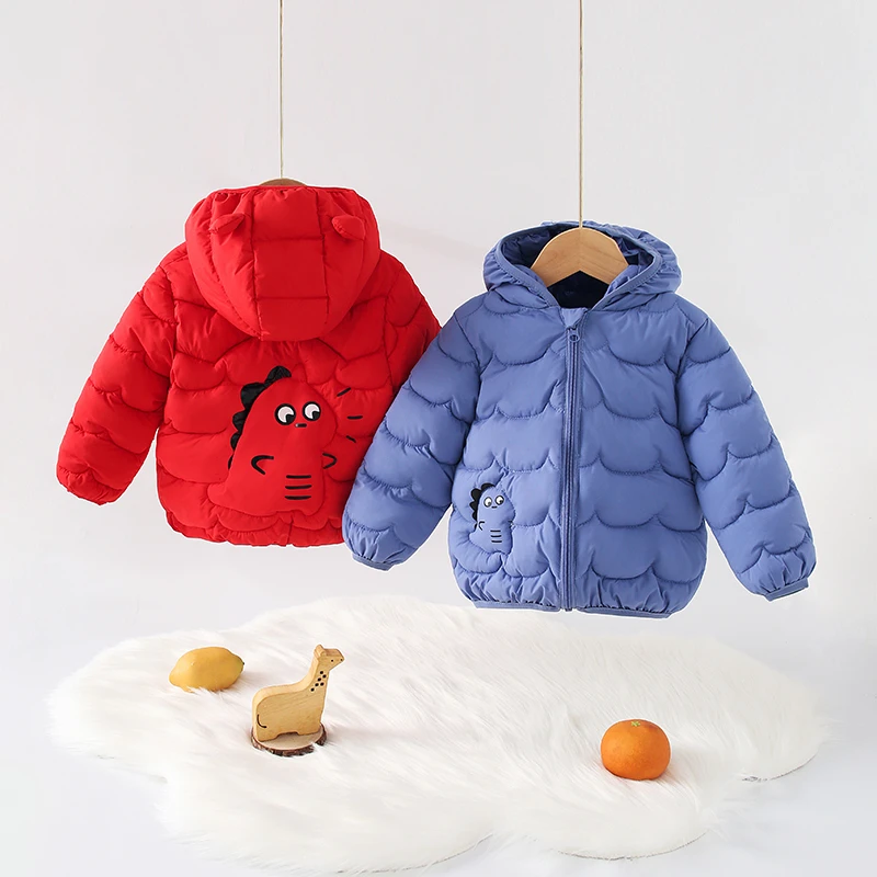 秋冬儿童棉服外套2025新款男童棉袄宝宝短款棉衣女童连帽夹棉上衣
