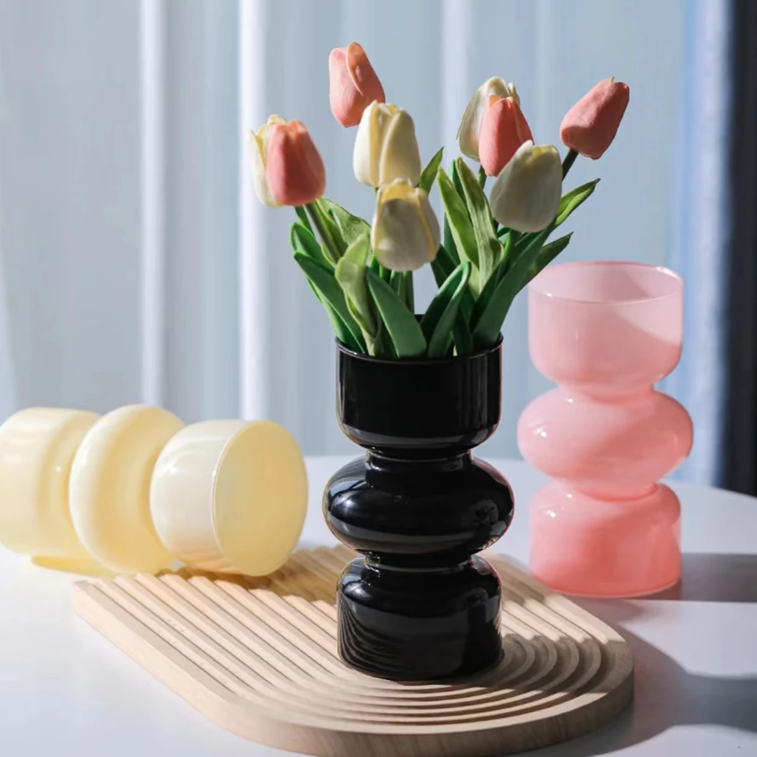 北欧ins简约玻璃花瓶摆件创意水培插花摆件客厅桌面餐桌装饰摆件