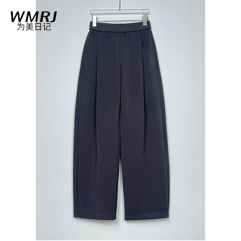 WMRJ春季香蕉裤时尚个性设计师款香蕉卫裤蓬松立体有型松弛感高腰