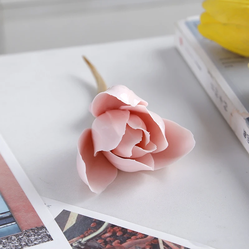 玉兰花陶瓷纯手工毛笔架笔搁茶宠插香高颜值小装饰品文房四宝创意