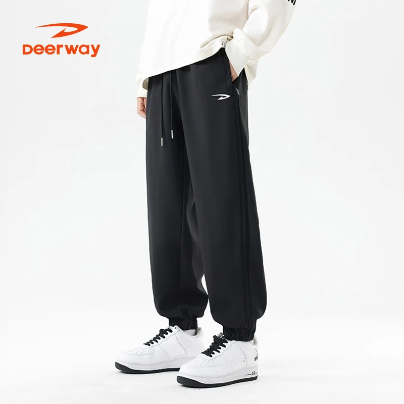 《新款卫裤》德尔惠25SS秋冬美式垂感宽松休闲裤百搭束脚裤长裤男