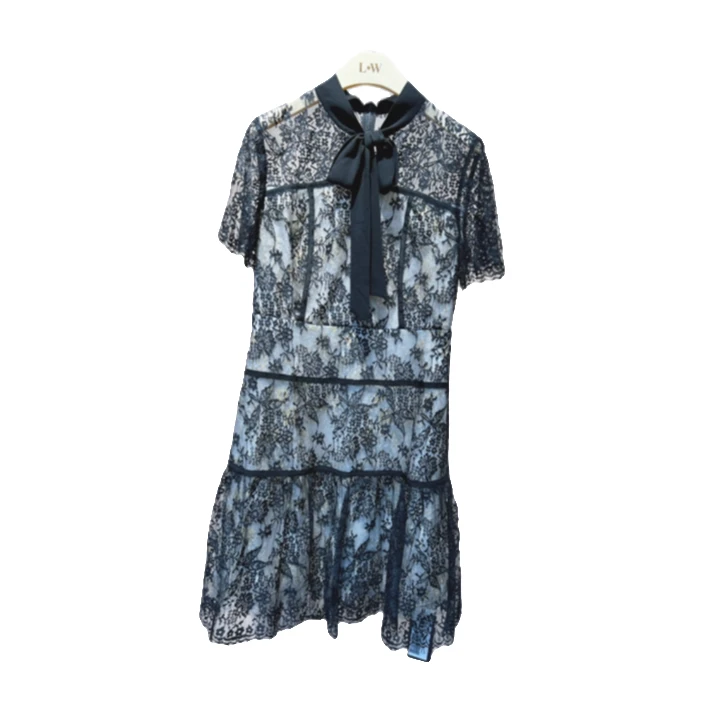 新款设计感蕾丝女款碎花气质时尚显瘦女士夏季女装连衣裙LAJ65012