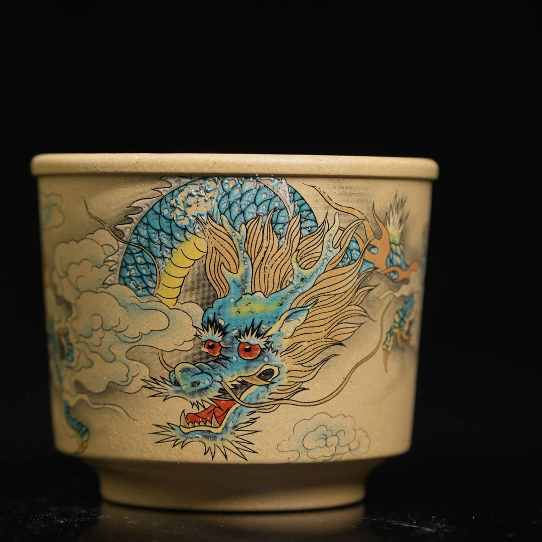 083珐琅彩手绘段泥全手工主人杯