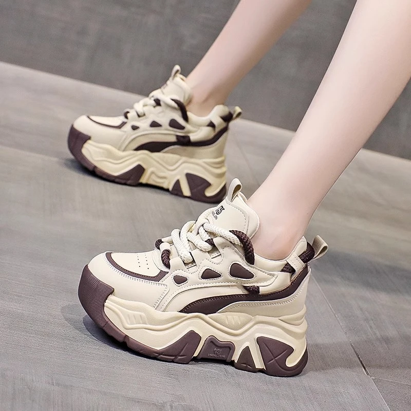 松糕厚底老爹鞋女秋季2025新款秋季内增高女鞋百搭显瘦休闲鞋爆款