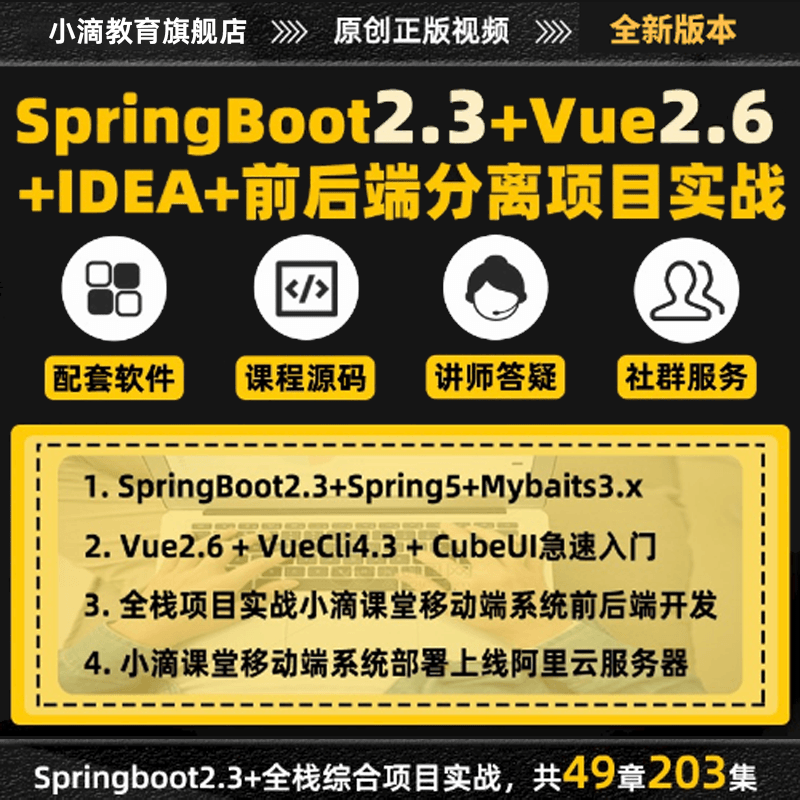 【苹果】新springboot视频教程ssm项目实战java后端课程idea JAVA