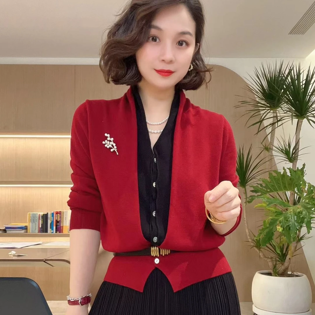 LVMU/吕木假二件2023设计师秋日新款开衫DQ5815针织开衫