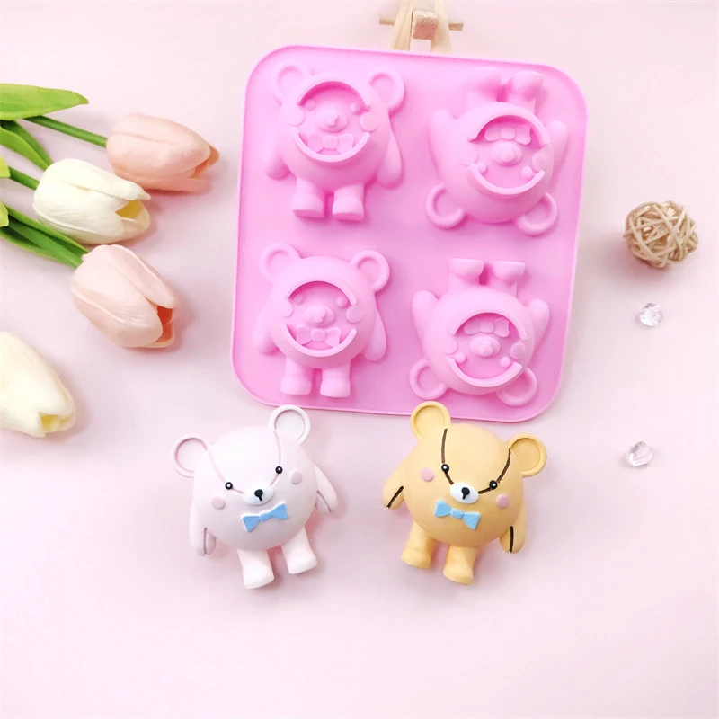 DIY可爱卡通蛋小仔硅胶模具手工石膏娃娃绘画模具蛋糕烘焙装饰模