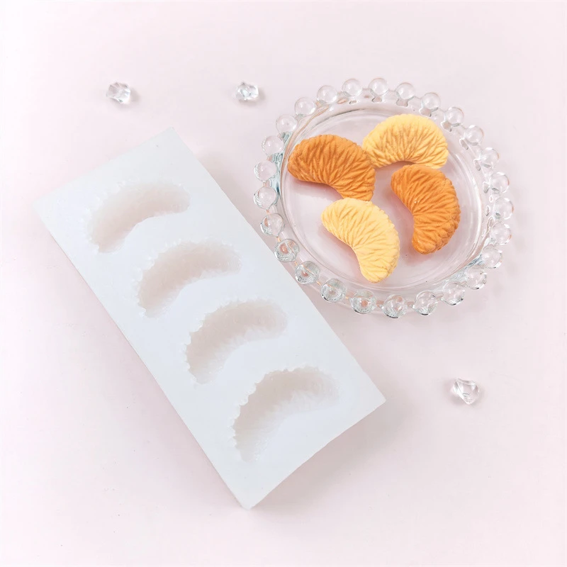 DIY橘子造型烘焙硅胶模具巧克力翻糖蛋糕装饰模 滴胶粘土手工工具