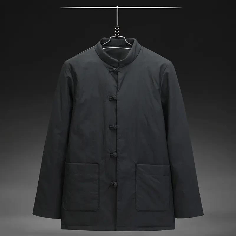 波司澄白鸭绒中国风中式男装羽绒服经典唐装冬款男士中年羽绒服保