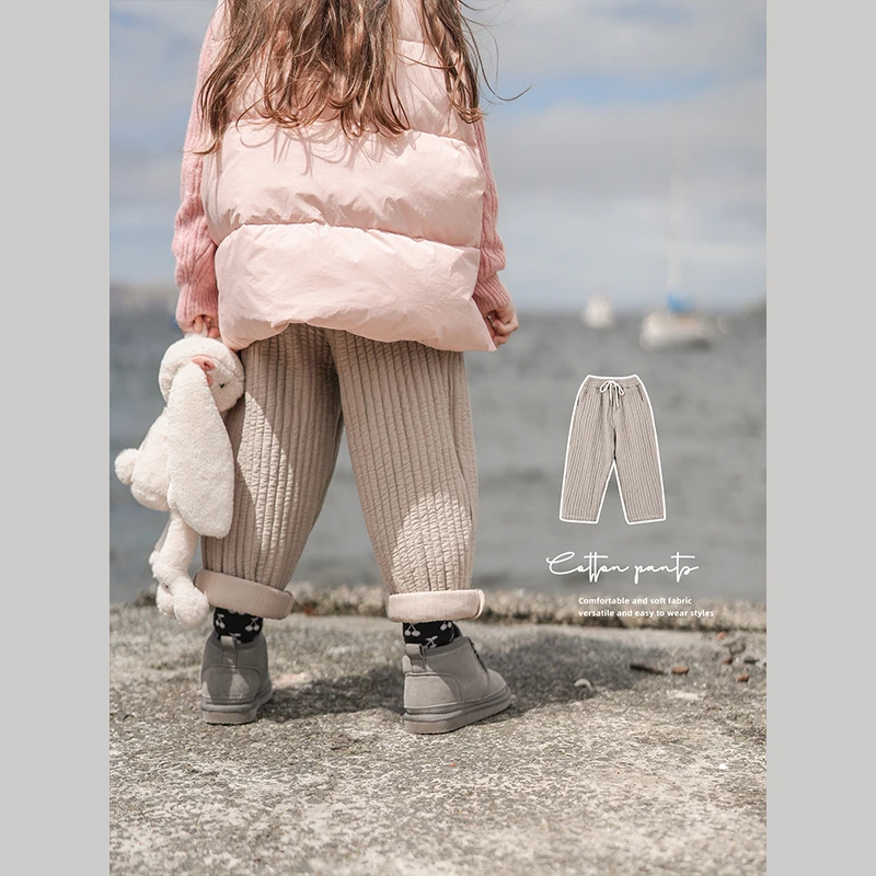 史豌豆女童柔软好穿加厚休闲裤Q1077