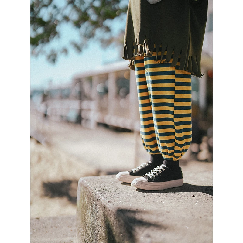 PISELLI史豌豆女童蜜蜂色条纹卫裤 K1730