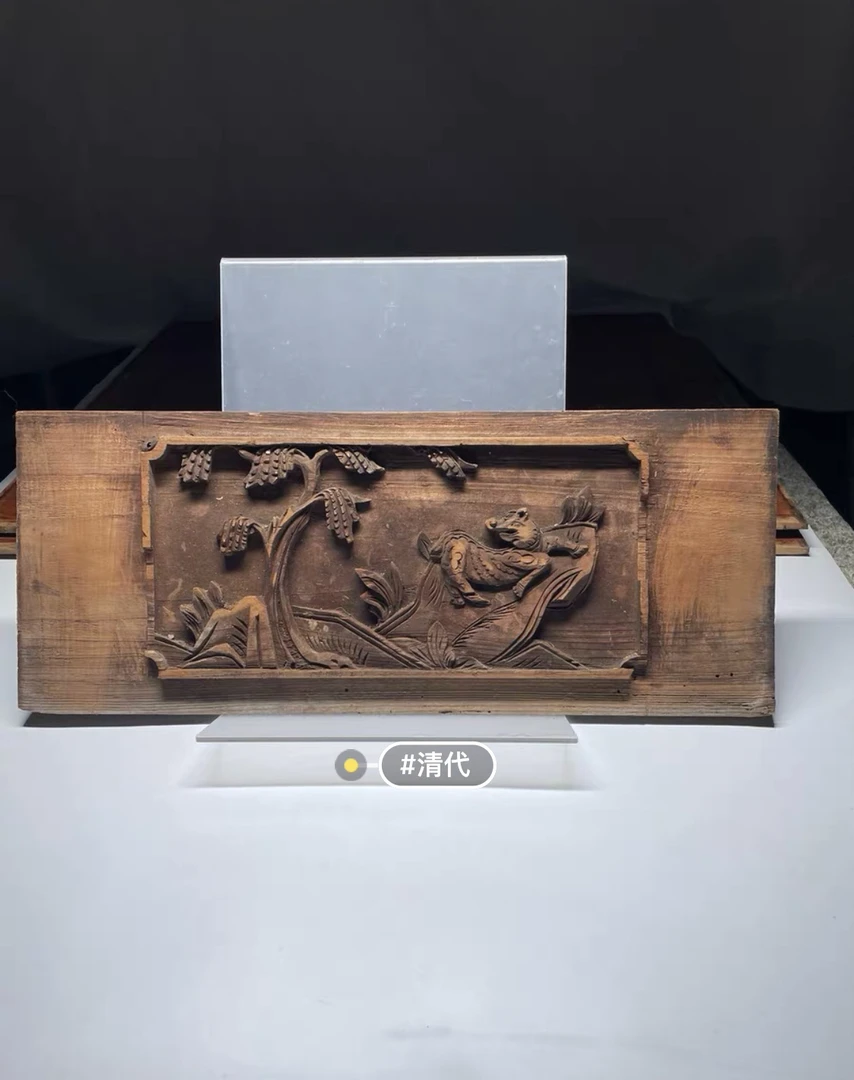 中式老家具雕花板挂屏壁画茶室空间装饰（长宽44 14）