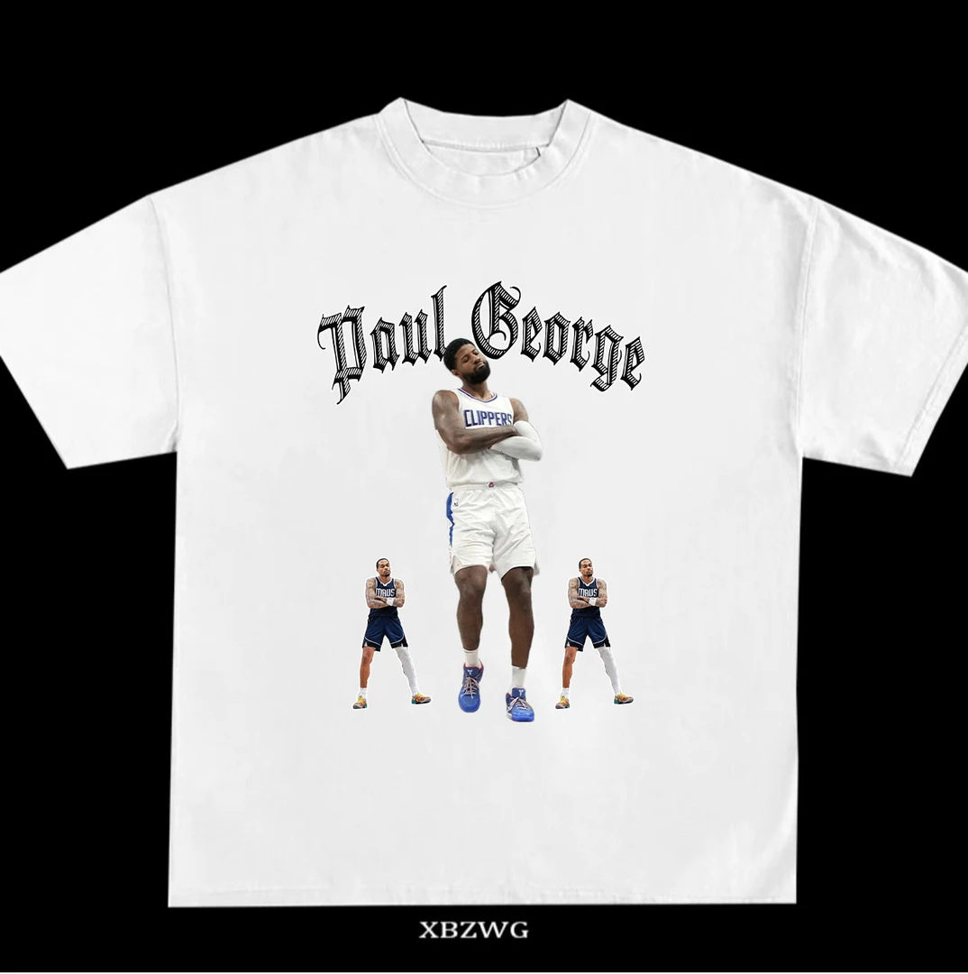 xbzwg乔治回应场面 数码直喷短袖美式小领口数码直喷短袖t恤