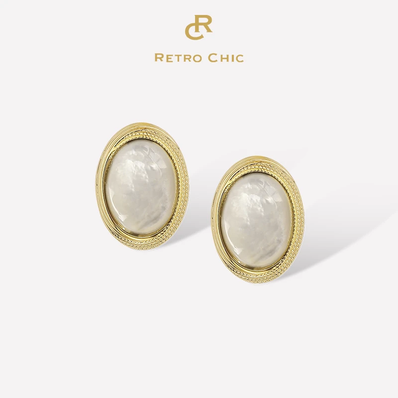 铜合金耳饰 Retro Chic意大利复古时尚首饰 巴比伦白/黑/红色耳钉