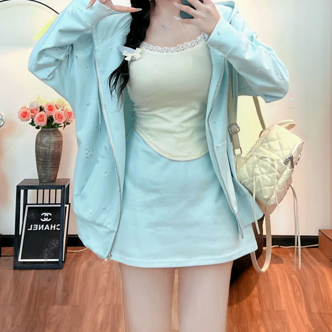 【恋爱告急-半身裙】7159/7156微胖mm秋季纯色高腰半身裙短裙/长裙