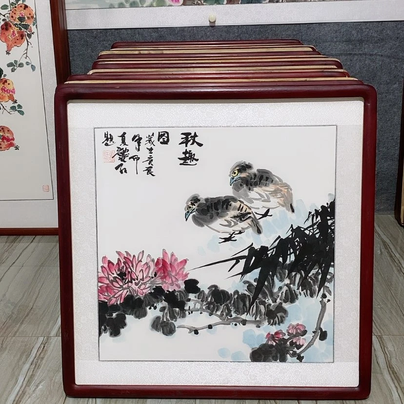 【闪购商品】绘画书画作品带框65×65厘米