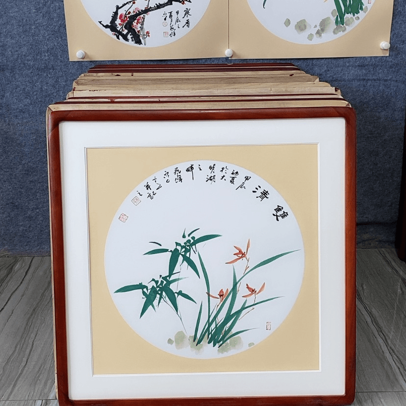 【闪购商品】绘画书画作品带框65×65厘米