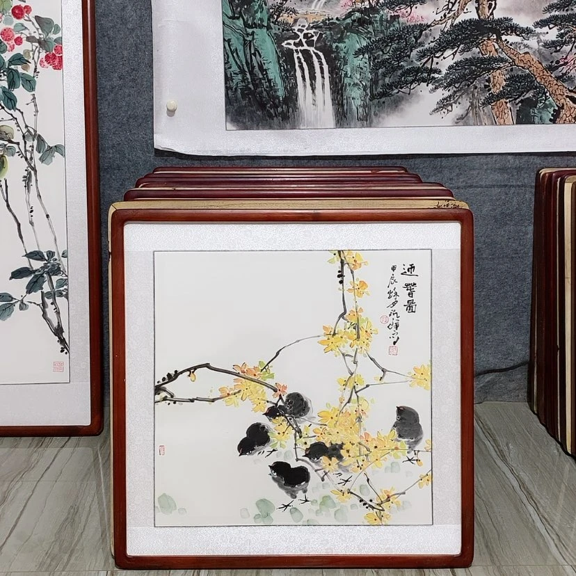 【闪购商品】绘画书画作品带框65×65厘米
