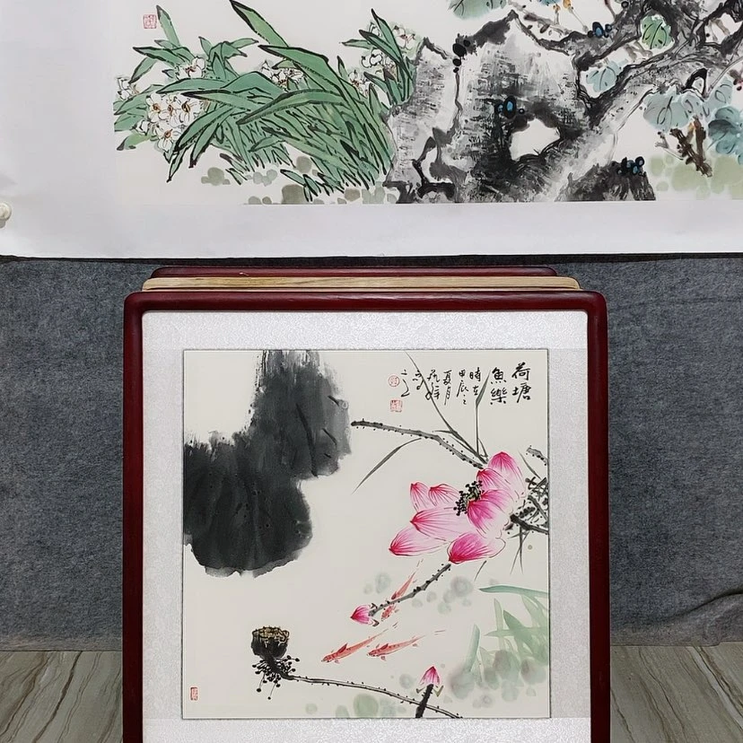 【闪购商品】绘画书画作品带框65×65厘米