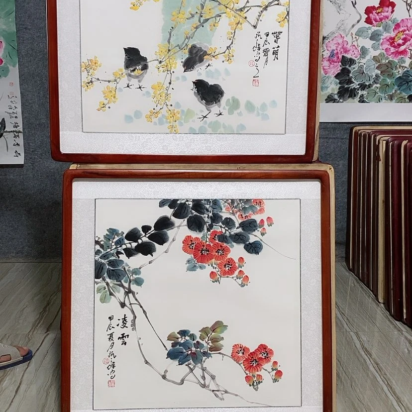 【闪购商品】绘画书画作品带框65×65厘米