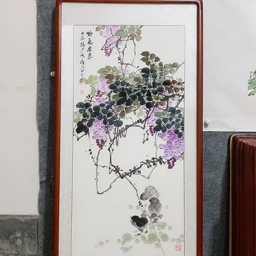【闪购商品】绘画书画作品带框125×65厘米