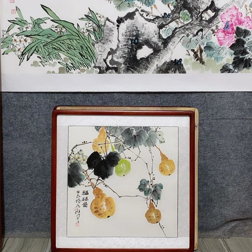 【闪购商品】绘画书画作品带框65×65厘米