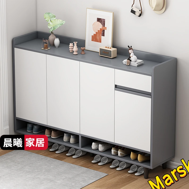 A1鞋柜家用门口入户收纳2024新款储物柜楼道靠墙玄关一体鞋架子